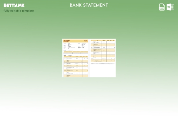 Модерен стил на Индија NSDL шаблон за извод од банка